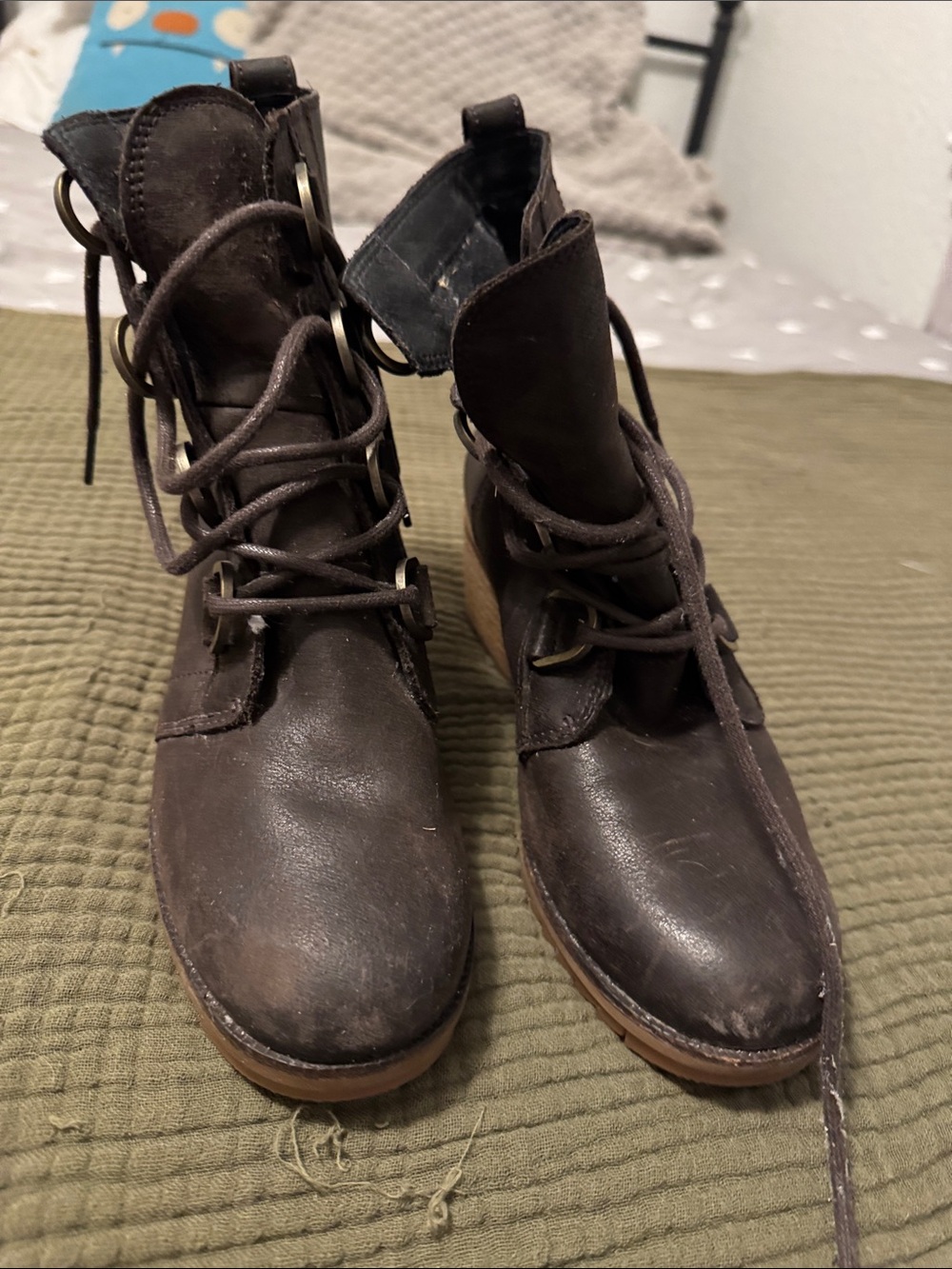 Sorel Black Leather Ankle Boot